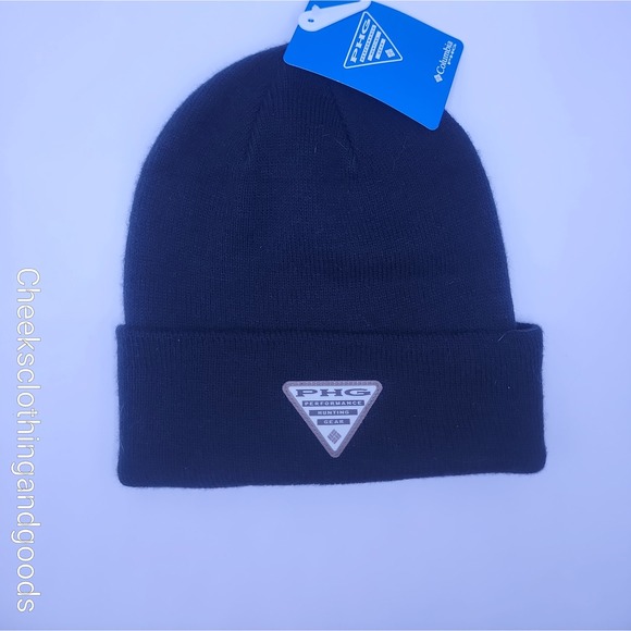 New Columbia PHG Beanie Black American Flag Animal Patch Watch Cap Hat Unisex - Picture 3 of 4